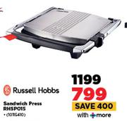 Russell Hobbs Sandwich Press RHSP015 10115410
