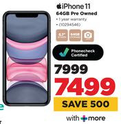 Apple IPhone 11 64GB (Pre-Owned)