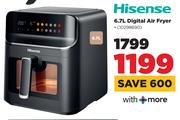 Hisense 6.7Ltr Digital Air Fryer 10298690