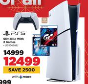 PS5 Slim Disc With 2 Games 10300053