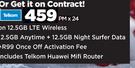 Hisense 50" Smart 4K UHD TV 50A6N-On 12.5GB LTE Wireless