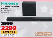 Hisense 3.1 Channel Soundbar HS3100