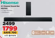 Hisense 2.1 Channel Sound Bar HS2100