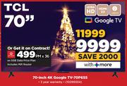 TCL 70-Inch 4K Google TV-70P655