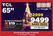 TCL 65-Inch QLED Google TV-65C645-On 5GB Data Price Plan