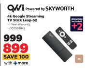 Skyworth 4k Google Streaming TV Stick Leap-S2