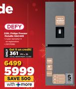Defy 226Ltr Fridge Freezer (Metallic) DAC449