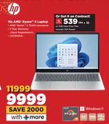 HP 15s AMD Ryzen 5 Laptop 10295104-On 5GB Data Price Plan