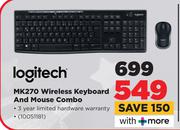 Logitech MK270 Wireless Keyboard And Mouse Combo 10051181