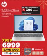 HP 15s AMD Ryzen 3 Laptop-On 3GB Data Price Plan