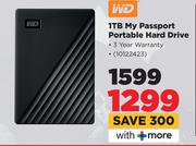 WD 1TB My Passport Portable Hard Drive 10122423