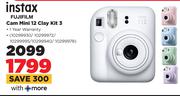 Instax Fujifilm Cam Mini 12 Clay Kit 3