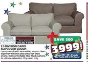 2.5 Division Cairo Slipcover Couch-each
