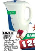 Enzer Corded Kettle-1.7Ltr
