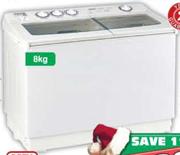 Defy Twin Tub Washing Machine-8kg