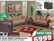 NSK 2 Piece Amber Lounge Suite