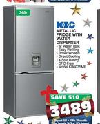 KIC Metallic Fridge With Water Dispenser-348Ltr