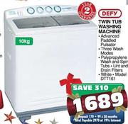 Defy Twin Tub Washing Machine-10kg