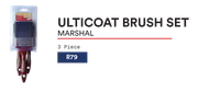 Marshal 3 Piece Ulticoat Brush Set