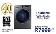 Samsung 7Kg/5Kg Metallic Washer  Dryer WD70J5410AX S/N 56993
