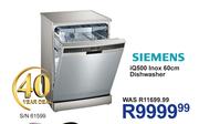 Siemens iQ500 Inbox 60cm Dishwasher S/N 61599