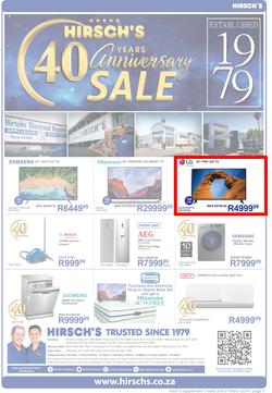 Hirsch's : 40 Year Anniversary Sale (22 Feb - 3 March 2019), page 1