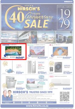 Hirsch's : 40 Year Anniversary Sale (22 Feb - 3 March 2019), page 1