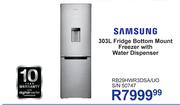 Samsung 303Ltr Fridge Bottom Mount Freezer With Water Dispenser RB29HWR3DSA/UO S/N 50747