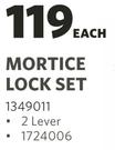 Yale Mortice Lock Set (2 Lever)-Each