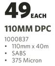 DPC-110mm x 40m Each