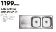 Cam Africa Sink Drop In-1200 x 480mm Each