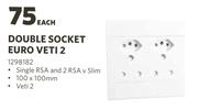 Euro Double Socket Veti 2