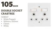 Crabtree Double Socket