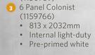 Swartland 6 Panel Colonist Moulded Door 1159766