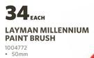 Layman Millennium Paint Brush 50mm-Each