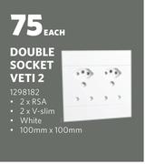 Veti Double Socket Veti 2-Each