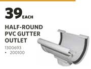 Half Round PVC Gutter Outlet 200100