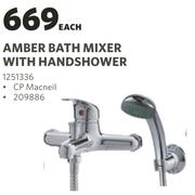Amber Basin Mixer With Hand Shower-Each