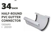 Half Round PVC Gutter Connector 200101