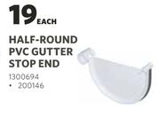 Half Round PVC Gutter Stop End 200146