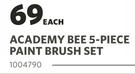 Academy Bee 5 Piece Paint Brush Set-Each