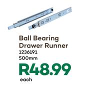 Ball Bearing Drawer Runner 500mm-Each