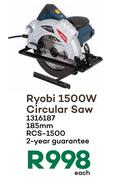 Ryobi 1500W Circular Saw 185mm RCS-1500-Each