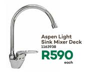 Aspen Light Sink Mixer Deck-Each