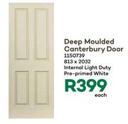 Deep Moulded Canterbury Door-813 x 2032 Each