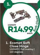 Ecomat Soft Close Hinge-Each