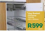 Veg Basket Chrome-450 x 500mm Each