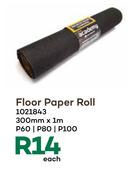 Academy Floor Paper Roll-300mm x 1m Each