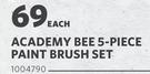 Academy Bee 5 Piece Paint Brush Set-Each