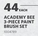 Academy Bee 3 Piece Paint Brush Set-Each